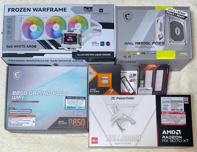 yViQ[~OPCzRyzen7 9800X3D RX9070XT 32GB SSD1TB 850W  PC{/Ӌ@ 
