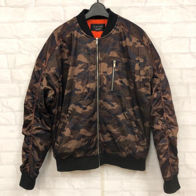 【完売品】ZARA ジャケット　ma-1 レザージャケット　ブルゾン ZARA - 『これからの季節に！』ZARA メンズ MA-1風ブルゾン