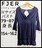 ★FJER★フジュール★ひざ丈ワンピース★ワンピース★七分丈★Tシャツ★Mサイズ★紺色★まとめ買い歓迎★