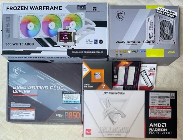 yViQ[~OPCzRyzen7 7800X3D RX9070XT SSD1TB 32GB 850W  PC{/Ӌ@ 