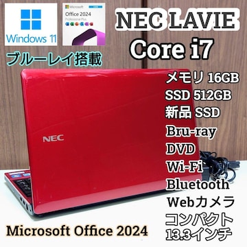 NEC LAVIE Corei7 16GB SSD512GB u[C m[gp\R Windows11 Office