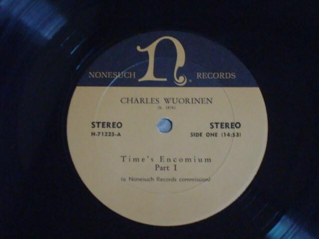 Time`s Encomium / CHARLES WUORINEN usLP dq  CD/DVD/rfI 