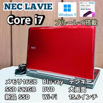 NEC LAVIE Corei7 16GB SSD512GB u[C Windows11 Office2024 Word