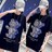 ゆったりtシャツ ロング丈キラキララインストーン付き ダブルクマ柄 大きいサイズ