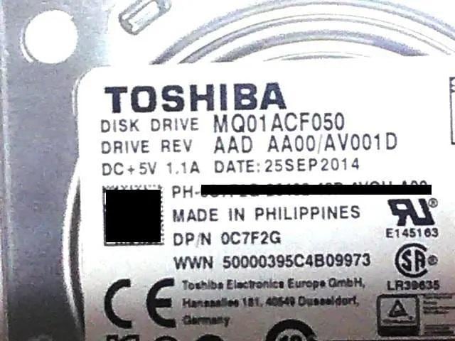 HDD TOSHIBA MQ01ACF050 500GB SATA  PC{/Ӌ@ 