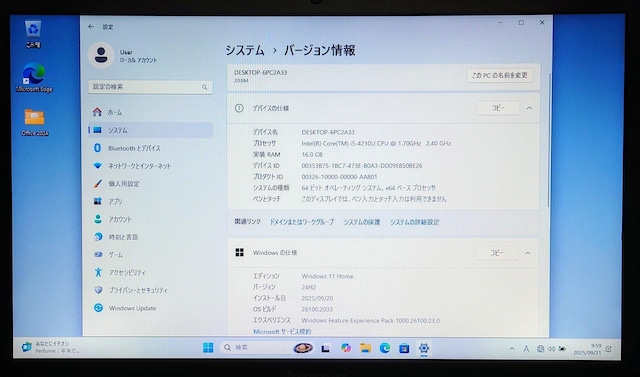 Lenovo Corei5 16GB SSD512GB DVD WebJ Windows11 Office2024  PC{/Ӌ@ 