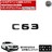 メルセデス ベンツ AMG Cクラス C63 専用 トランクリアエンブレム グロスブラック【超LED】