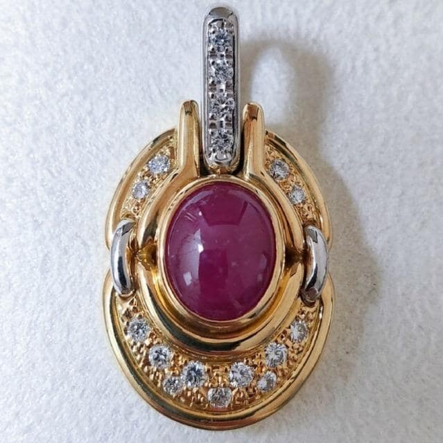 _Ch~r[ y_ggbv K18YG Pt900 3.79ct 11.1g   ANZT[/v 