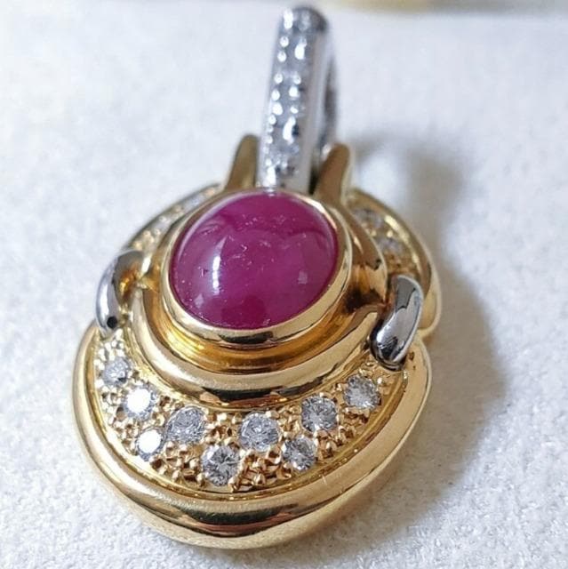 _Ch~r[ y_ggbv K18YG Pt900 3.79ct 11.1g  ANZT[/v 