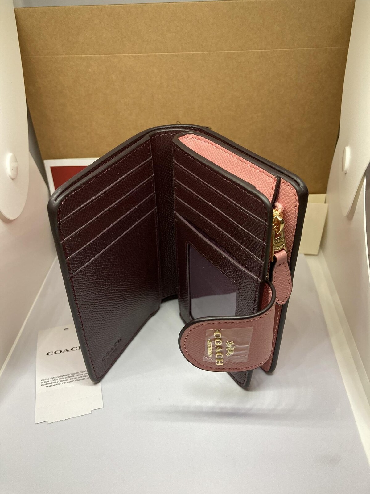 COACH コーチ C6390 二つ折り財布 クロスグレイン ミディアム