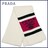 新品プラダ カシミア100% 厚手 ニットマフラー 白 PRADA