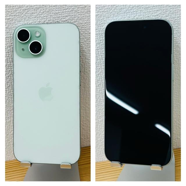 B 100% iPhone 15 128 GB SIMt[ O[ {  Ɠd/AV 