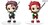 ティップンポップ炭治郎 鬼滅の刃フィギュアA・Bカラー A体セット