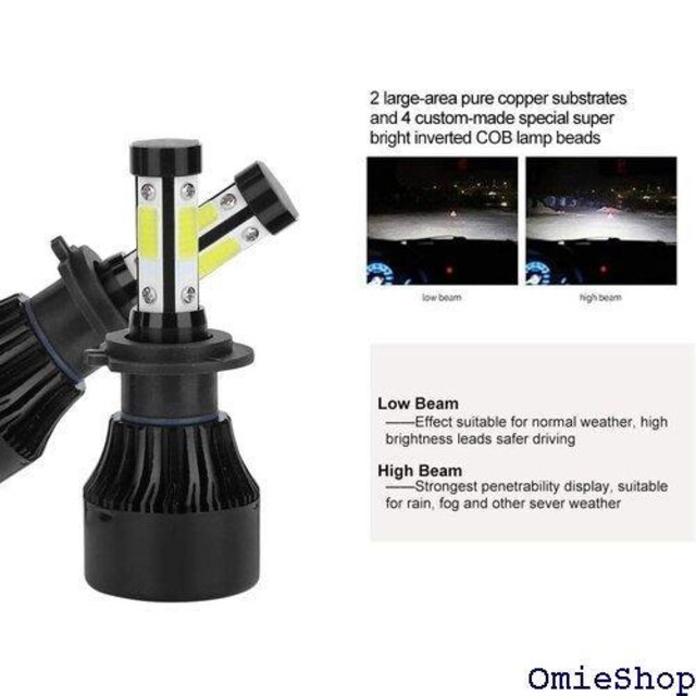 Akozon X7 COB H7 LEDwbhCgd gCg ~juCgLEDwbhCg vd 444  /oCN