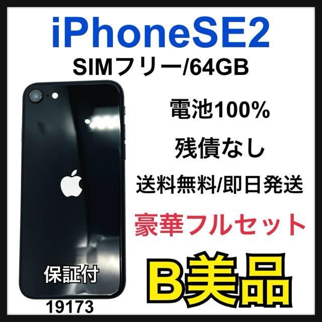 B 100% iPhone SE2 64 GB SIMt[ ubN {   Ɠd/AV 