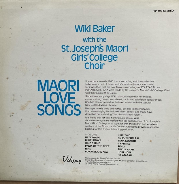 Wiki Baker with the st.Josephfs M&#257;ori GirlsfCollege choir /  CD/DVD/rfI 