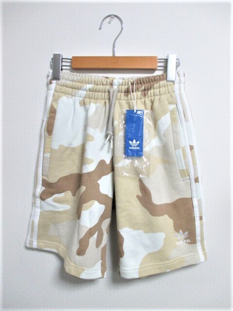 ☆アディダス カモフラージュ 迷彩 スウェット ハーフパンツ 短パン/XS☆新品 ☆アディダス カモフラージ柄 迷彩柄 スウェット ハーフパンツ