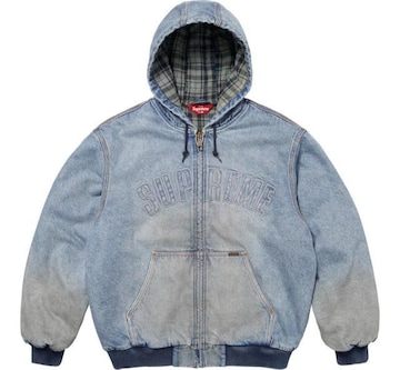Supreme Reflective Arc Hooded Work Jacket Denim@L