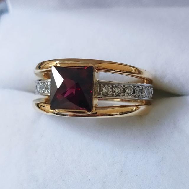 _Ch~K[lbg O K18YG Pt900 2.30ct 0.24ct 13.2g  ANZT[/v 
