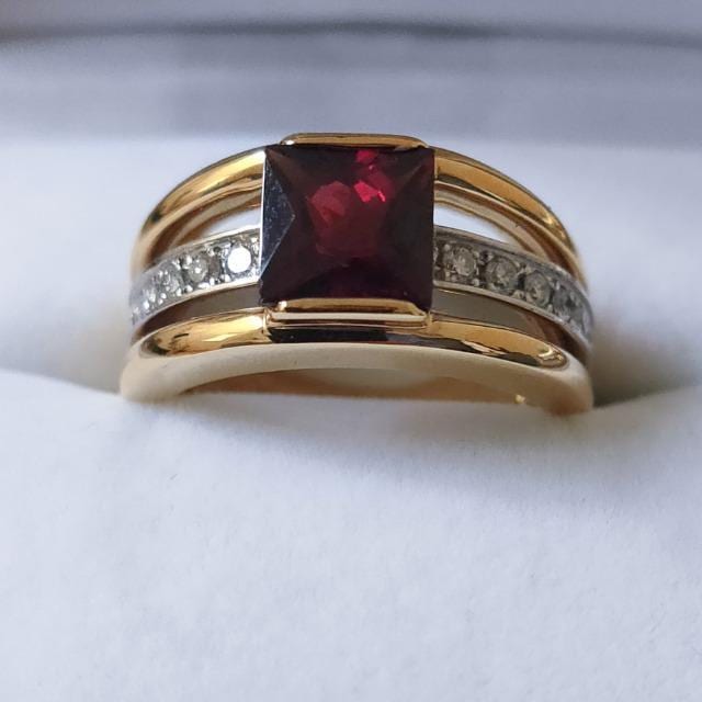 _Ch~K[lbg O K18YG Pt900 2.30ct 0.24ct 13.2g  ANZT[/v 