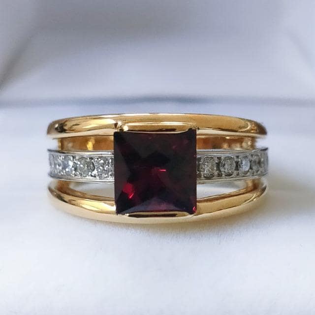 _Ch~K[lbg O K18YG Pt900 2.30ct 0.24ct 13.2g  ANZT[/v 