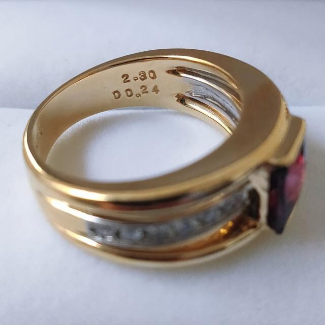 _Ch~K[lbg O K18YG Pt900 2.30ct 0.24ct 13.2g  ANZT[/v 