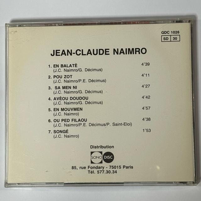 Jean-Claude Naimro / En Balate  CD/DVD/rfI 
