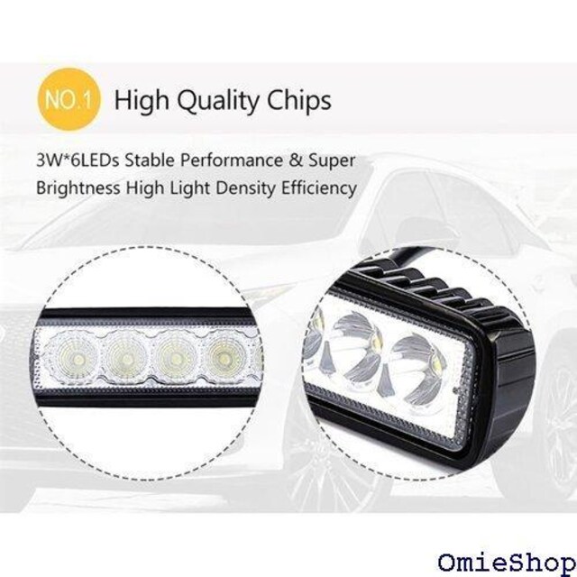 zmart 18W 12V 6 LED[NCg W[vΉ g^Ή SUV 4WD {[g gbN 125  /oCN