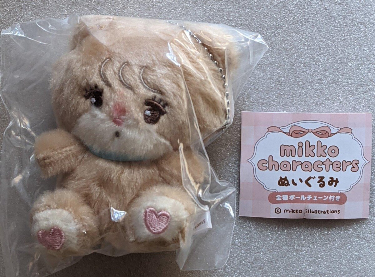 mikko charactersぬいぐるみマスコットキーホルダー(ラテ
