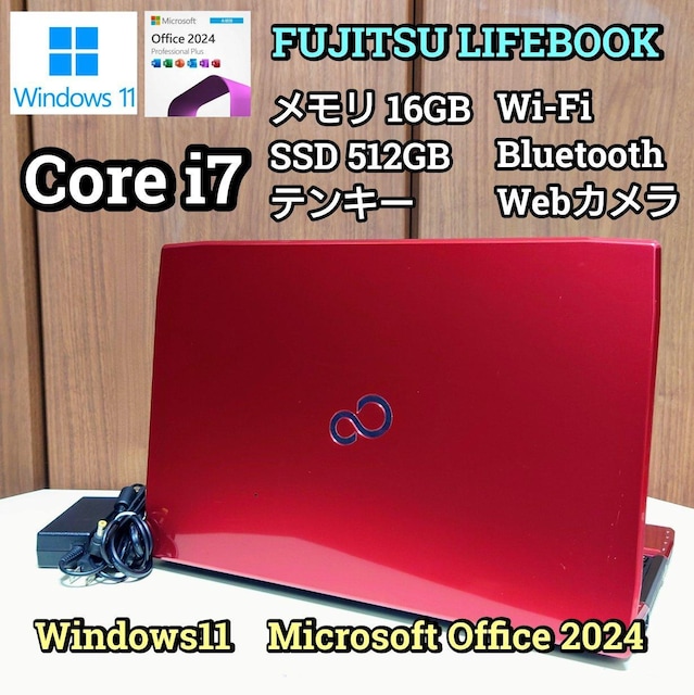 FUJITSU LIFEBOOK Corei7 16GB SSD512GB Excel Word PowerPoint   PC{/Ӌ@ 