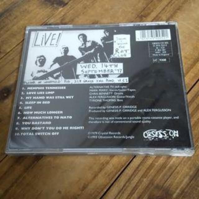 CD Live At Rat Club '77/Alternative TV  CD/DVD/rfI 
