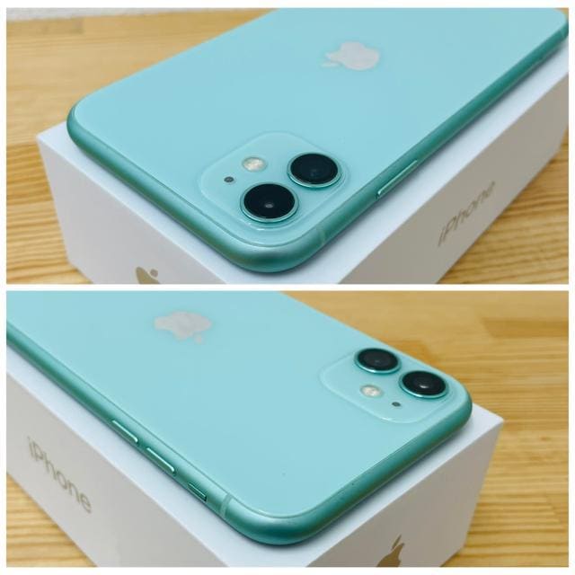 A 100% iPhone 11 128 GB SIMt[ O[ {  Ɠd/AV 