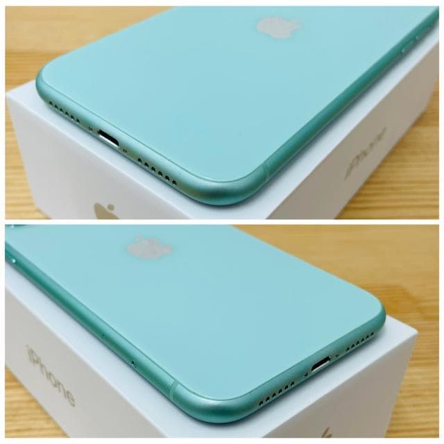A 100% iPhone 11 128 GB SIMt[ O[ {  Ɠd/AV 