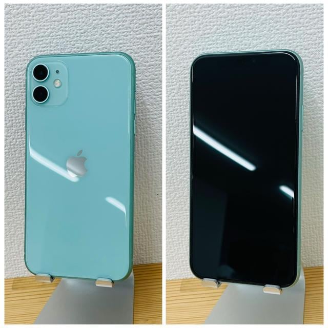 A 100% iPhone 11 128 GB SIMt[ O[ {  Ɠd/AV 