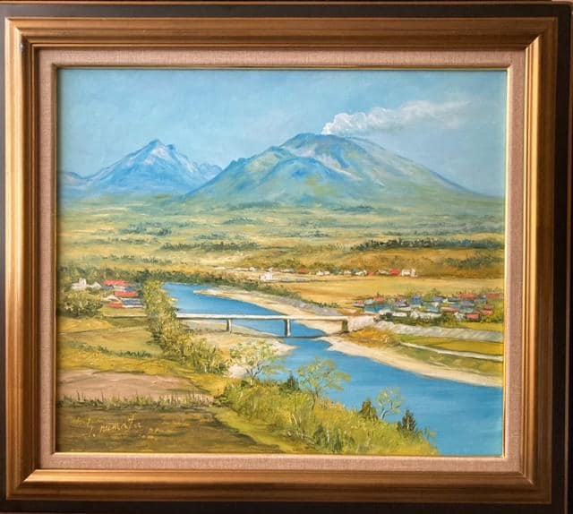 でおすすめアイテム。 油彩 絵画 沼田信介 ホビー | 原画 真作保証 『浅間山』 絵画