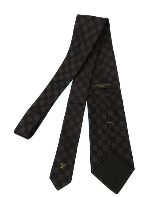 ★超人気柄★美品 Louis Vuitton ルイヴィトン ダミエ ネクタイ 黒 美品 ルイヴィトン ネクタイ ハイブランド ダミエ柄 光沢