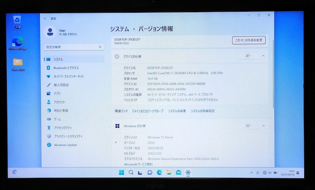 FUJITSU LIFEBOOK Corei7 16GB SSD512GB Windows11 Office u[C  PC{/Ӌ@ 