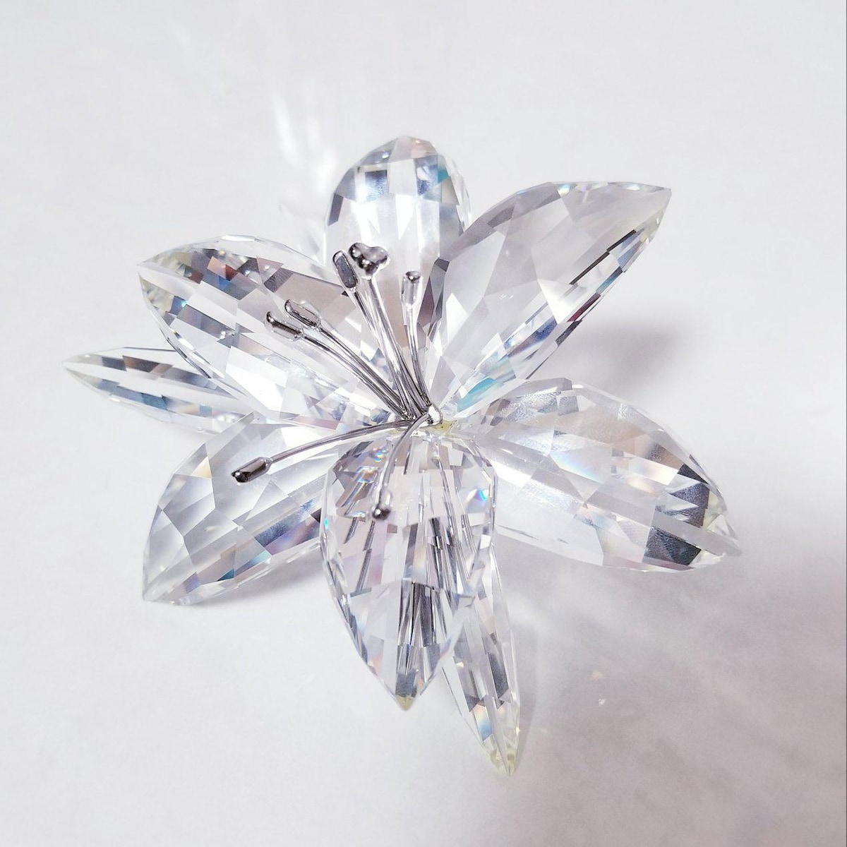 SWAROVSKI スワロフスキー Lily ユリ 花 クリスタル  置物 スワロフスキー SWAROVSKI ユリ Lily 花 フラワー クリスタル