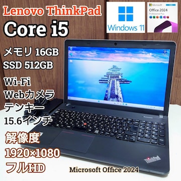 Lenovo ThinkPad Corei5 16GB SSD512GB Office2024 m[gp\R Win11