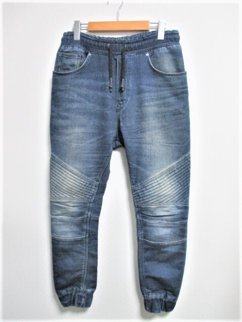 ☆ZARA/ザラ デニム加工 スウェット イージーパンツ/メンズ/M☆新品 ☆ZARA ザラ デニム スウェット イージーパンツ ジョガーパンツ