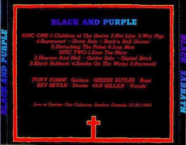 Black Sabbath (Ian Gillan) / Black & Purple. 2CD  CD/DVD/rfI 
