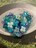 ハンドメイド レジン ハート アジサイ マグネット