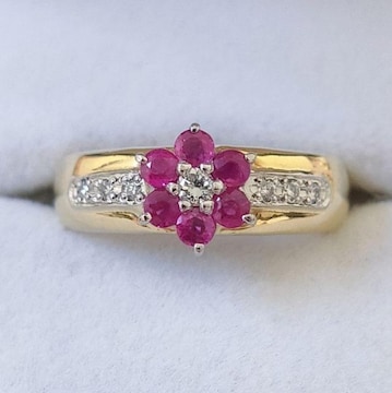 _Ch~r[ t[ O K18YG Pt900 0.43ct 5.7g