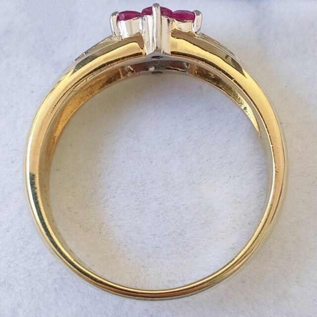 _Ch~r[ t[ O K18YG Pt900 0.43ct 5.7g  ANZT[/v 