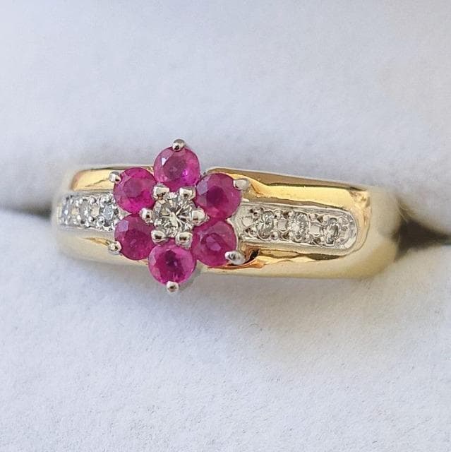 _Ch~r[ t[ O K18YG Pt900 0.43ct 5.7g  ANZT[/v 