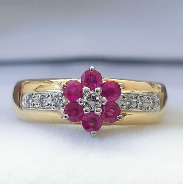 _Ch~r[ t[ O K18YG Pt900 0.43ct 5.7g  ANZT[/v 