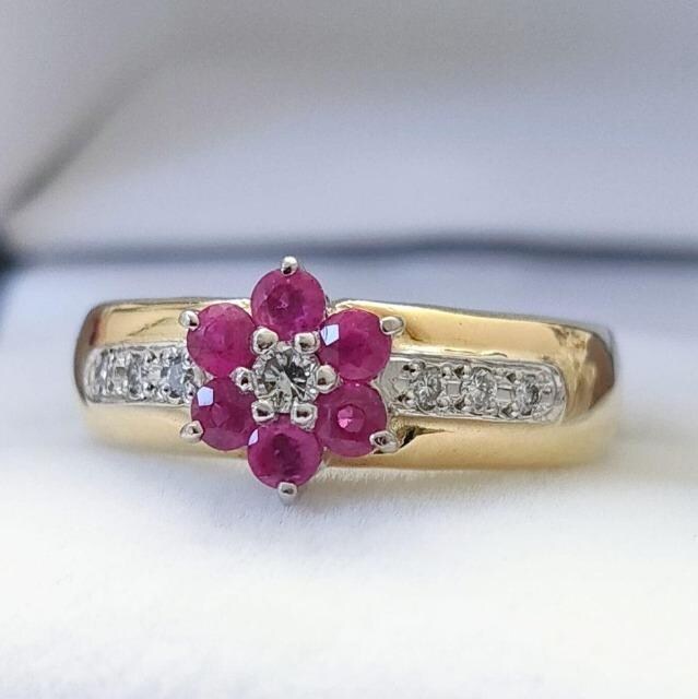 _Ch~r[ t[ O K18YG Pt900 0.43ct 5.7g  ANZT[/v 