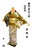 訪問着 最高峰 新品同様 寛永年間創業 桐屋・翠山工房 辻が花 手描き 金通し地 身丈163.5cm 裄丈64.5cm T3627