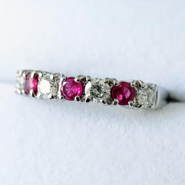 WG[}L _Ch~r[ ꕶ G^jeB O Pt900 0.39ct 0.36ct 4.7g  ANZT[/v 
