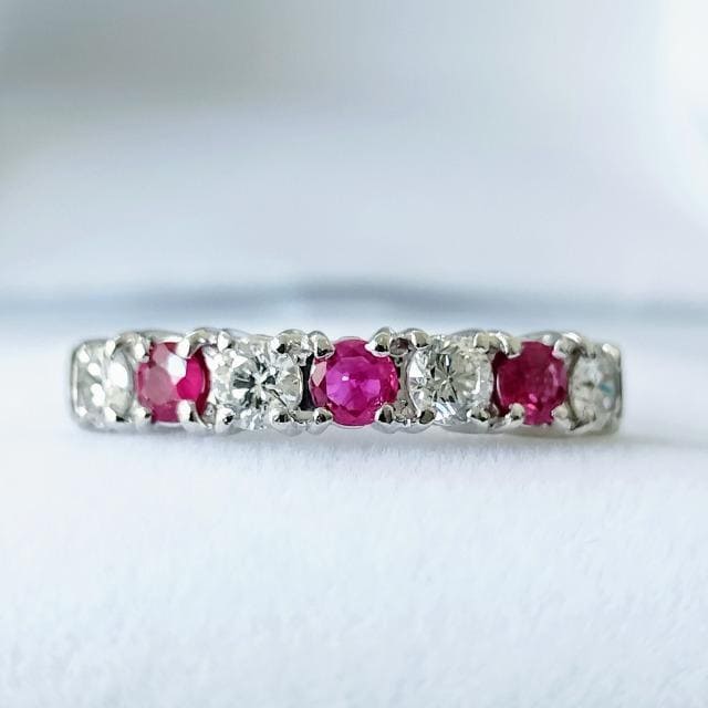 WG[}L _Ch~r[ ꕶ G^jeB O Pt900 0.39ct 0.36ct 4.7g  ANZT[/v 